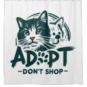 Adopt don't shop 1 シャワーカーテン (正面)