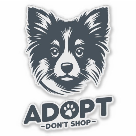 Adopt don't shop 3 シール (正面)