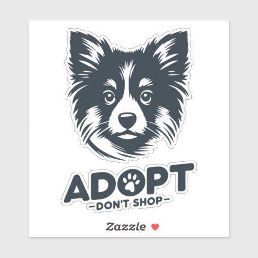 Adopt don't shop 3 シール (シート)