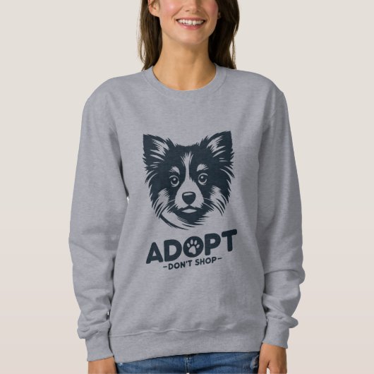 Adopt don't shop 3 スウェットシャツ (正面)