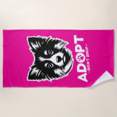 Adopt don't shop 3 ビーチタオル (正面)
