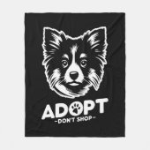 Adopt don't shop 3 フリースブランケット (正面)