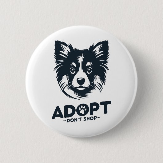 Adopt don't shop 3 缶バッジ (正面)