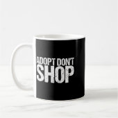 Adopt Don't Shop As An Animal Rescue  コーヒーマグカップ (左)