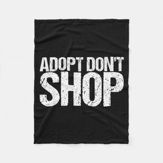 Adopt Don't Shop As An Animal Rescue  フリースブランケット (正面)