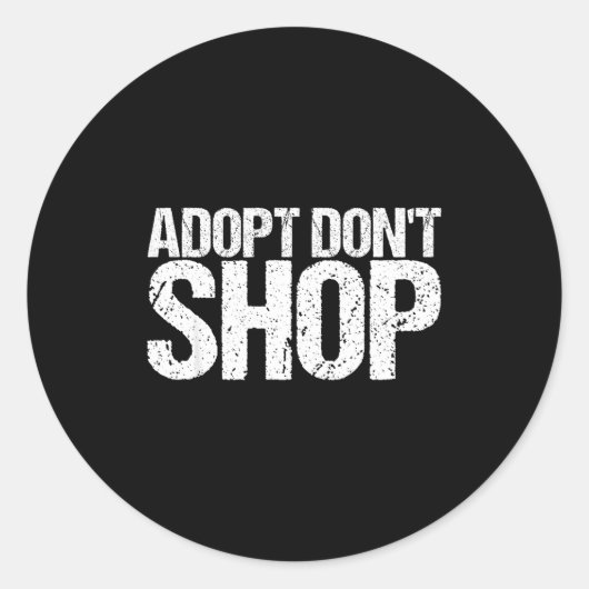 Adopt Don't Shop As An Animal Rescue  ラウンドシール (正面)