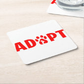 Adopt Dont Shop - Havanese スクエアペーパーコースター (アングル)