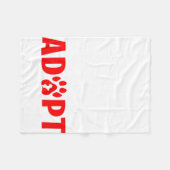 Adopt Dont Shop - Havanese フリースブランケット (正面(横))