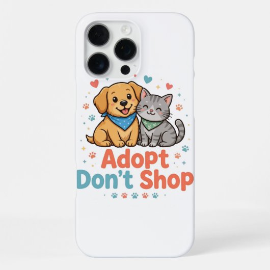Adopt Don't Shop iPhone 16 Pro Max カーース iPhoneケース (裏面)