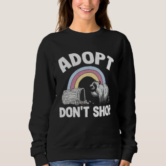 Adopt Don't Shop Rainbow Raccoon 1 スウェットシャツ