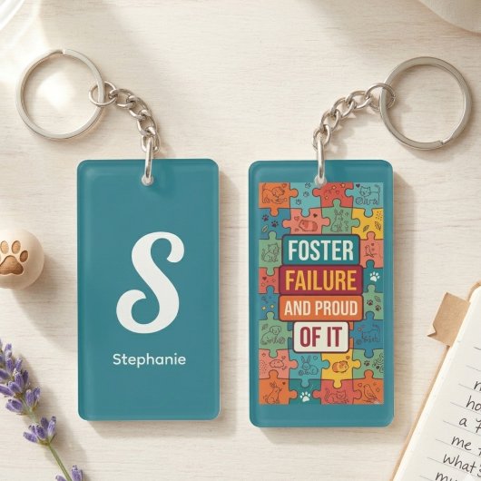 Adopt Don't Shop Rescue Pet Art キーホルダー