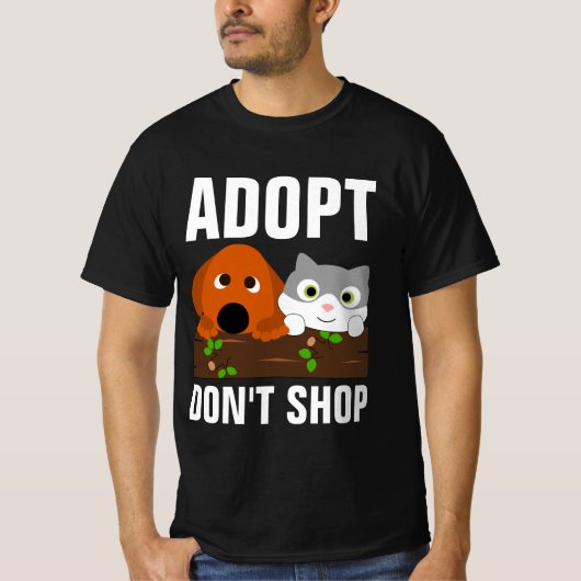 ADOPT DON'T SHOP T-Shirts Tシャツ (正面)