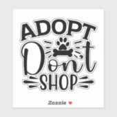Adopt Don't Shop Vinyl Sticker  シール (シート)