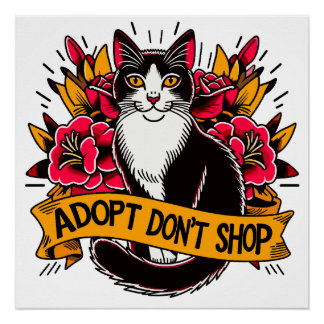Adopt Don't Shop Walldecor ポスター