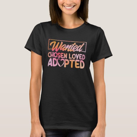 Adopt Gotcha Wanted選ばれた愛する水彩採用 Tシャツ (正面)