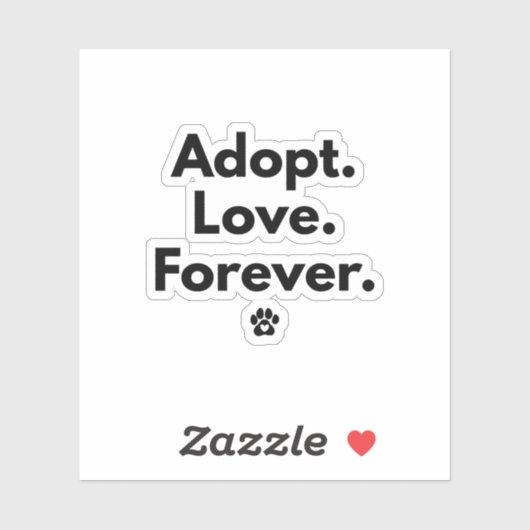 Adopt Love Forever Sticker シール (シート)