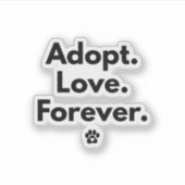 Adopt Love Forever Sticker シール (正面)