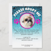Adopt me dog custom 2 photo shelter animal rescue 招待状 (正面)