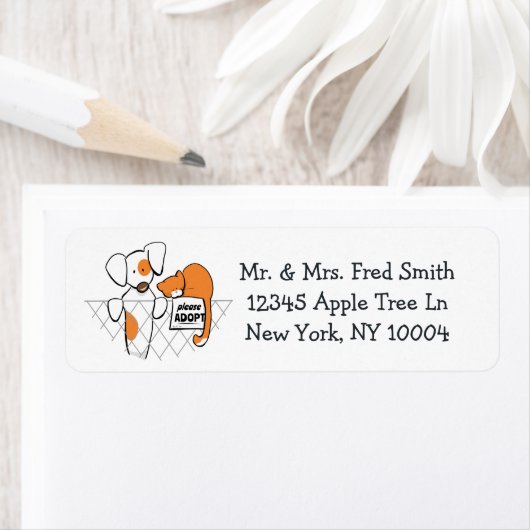 Adopt Pets Patch & Rusty™シンプル ラベル (インサイチュ)