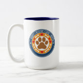 Adopt Rescue Love Repeat バッジ ツートーンマグカップ (左)