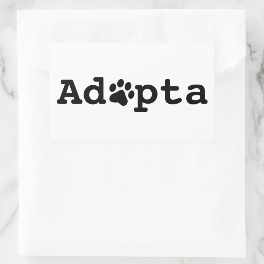 Adopta 長方形シール (バッグ)