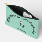 Adopted Dog Theme Small Zipper Bag アクセサリーポーチ (見開き)