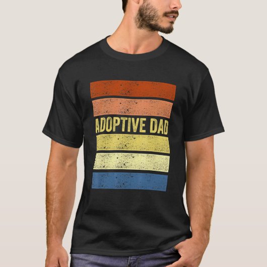 Adoption Announcement Day Dad Family Tシャツ (正面)