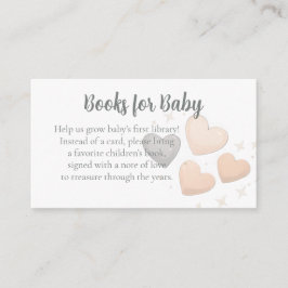 Adoption Baby Shower Books for Baby Request Card エンクロージャーカード