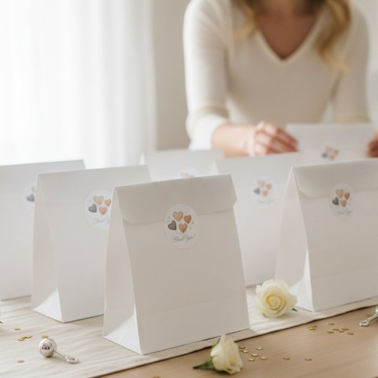 Adoption Baby Shower Favor "Thank You" Stickers ラウンドシール