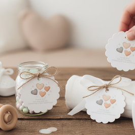 Adoption Baby Shower Thank You Tag Heart Favor フェイバータグ