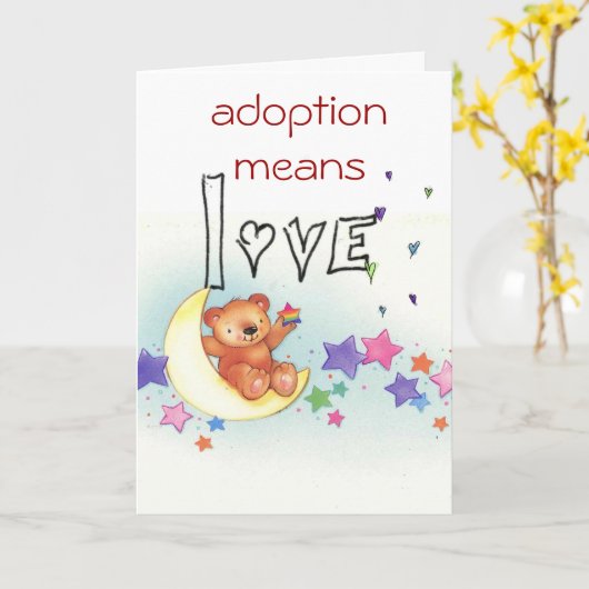 adoption congratulations card カード (黄色い花)