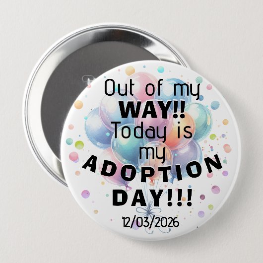 Adoption Day Button 缶バッジ (正面&裏面)