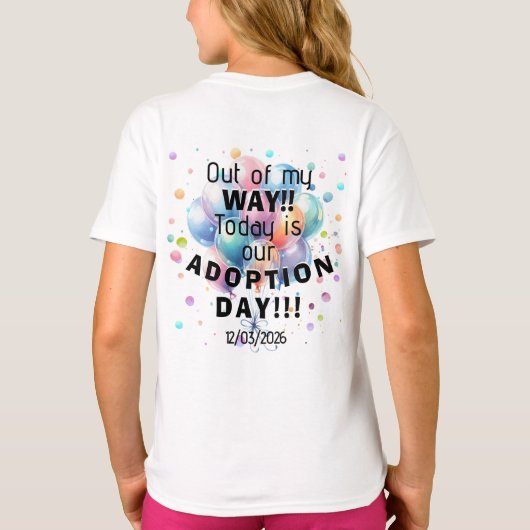 Adoption Day  Tシャツ (裏面)