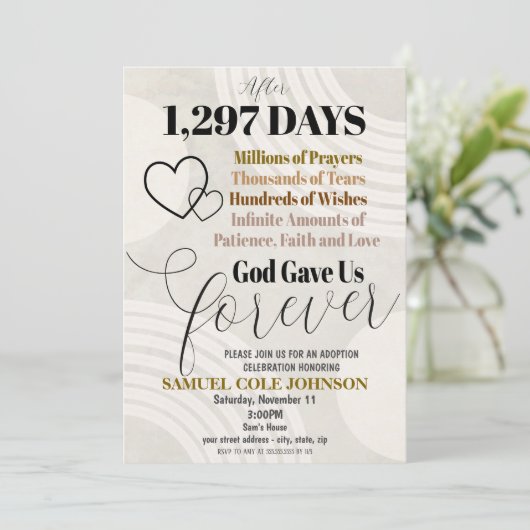 Adoption Joy Celebration Invite 招待状 (スタンド正面)