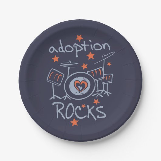 Adoption Rocksパーティー ペーパープレート (正面)