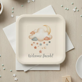 Adoption Shower – Dreamy Star Welcome ペーパープレート
