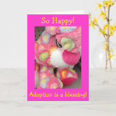 ADOPTION=SO MUCH LOVE/SO MANY KISSES-CONGRATS カード (黄色い花)