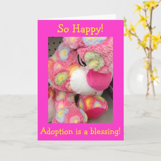 ADOPTION=SO MUCH LOVE/SO MANY KISSES-CONGRATS カード (黄色い花)