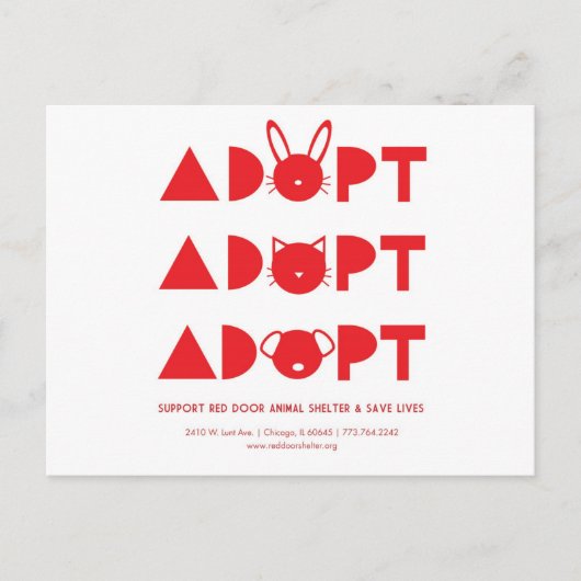 AdoptRedDoor.jpg ポストカード (正面)