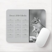 AdorablChipmunk: Customize full year 2025 calendar マウスパッド (マウス)