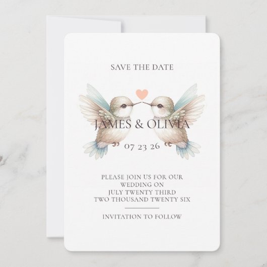 Adorable結婚の写真の追加日付の保存 セーブザデート (正面)