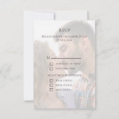 Adorable結婚の写真RSVPカードの追加 出欠カード (裏面)