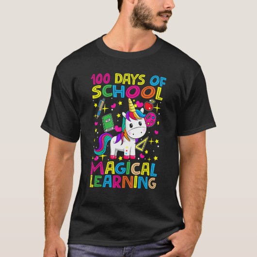 Adorable 100 Days of Magical Learning School Unico Tシャツ (正面)