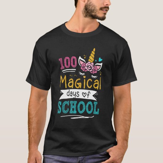Adorable 100 Days of Magical Learning School Unico Tシャツ (正面)
