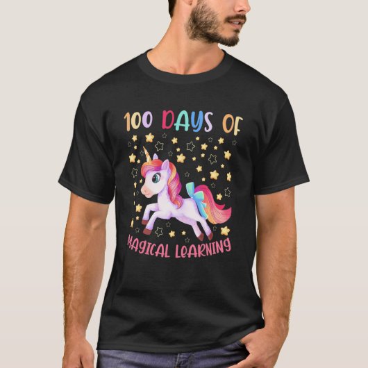 Adorable 100 Days of Magical Learning School Unico Tシャツ (正面)