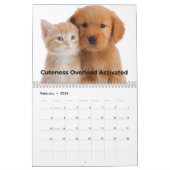 Adorable 2026 Pet Calendar With Name カレンダー (2月 2026)