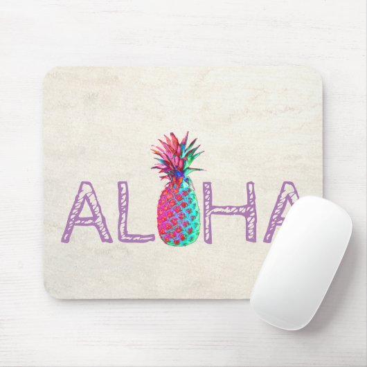 Adorable Aloha Hawaiian Pineapple マウスパッド (マウス)