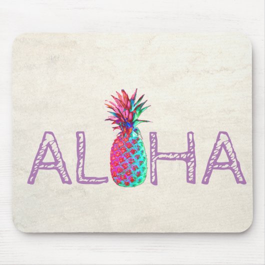 Adorable Aloha Hawaiian Pineapple マウスパッド (正面)