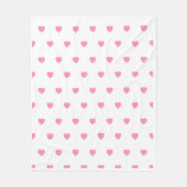 Adorable and cozy pink heart shaped blanket フリースブランケット (正面)