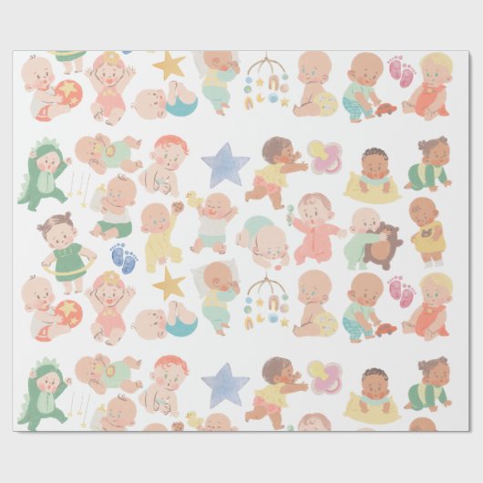 Adorable Babies Gift Wrap ラッピングペーパー (フラット)